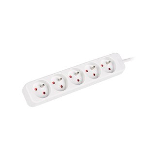 Listwa Przedłużacz Lanberg 1.5m 5x 230v Pl Kabel Wykonany Z Pełnej Miedzi Biała
