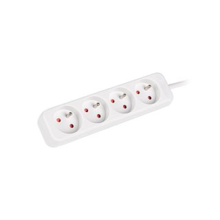 Listwa Przedłużacz Lanberg 1.5m 4x 230v Pl Kabel Wykonany Z Pełnej Miedzi Biała