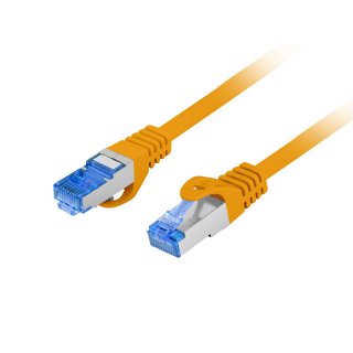 Patchcord Kat.6a S/FTP LSZH Cca 0.25m Pomarańczowy Fluke Passed Lanberg