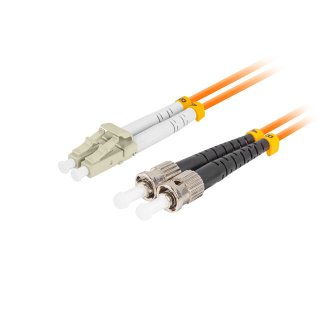 Patchcord Światłowodowy Mm St/upc-lc/upc Duplex 3.0mm Om2 50/125 LSZH 10m Pomarańczowy Lanberg