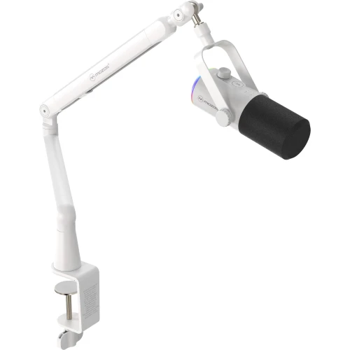Mikrofon dynamiczny Mozos TAM8 v2 USB XLR RGB Statyw Biały