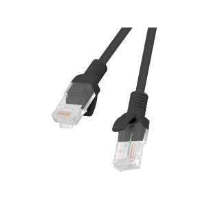Patchcord Kat.5e Utp 0.25m Czarny Fluke Passed Lanberg 10-pack