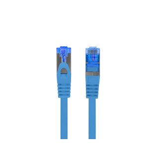 Patchcord Kat.6a S/FTP LSZH Cca 0.5m Niebieski Fluke Passed Lanberg