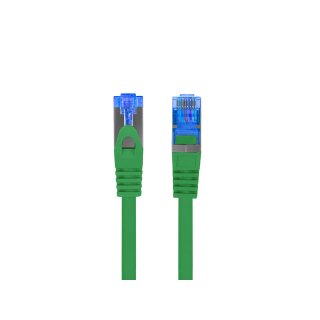 Patchcord Kat.6a S/FTP LSZH Cca 0.5m Zielony Fluke Passed Lanberg