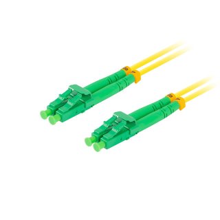 Patchcord Światłowodowy Sm Lc/apc-lc/apc Duplex 3.0mm LSZH G657a1 2m Żółty Lanberg
