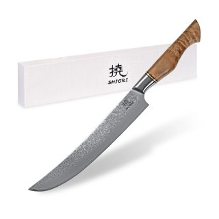Nóż rzeźniczy Shiori 撓 Niku by Jakub Suchta - wielowarstwowa stal damasceńska