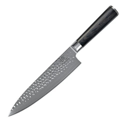 Zestaw 3 noży ze stali damsaceńskiej Shori 撓 Kuri Murō + Santoku + Sifu
