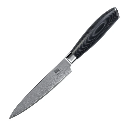 Zestaw 3 noży ze stali damsaceńskiej Shiori 撓 Kuro Murō + Santoku + Sifu