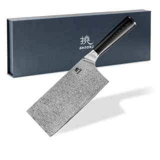 Tasak do mięsa Shiori 撓 Yasashi-sa Haku - G10, stal damasceńska