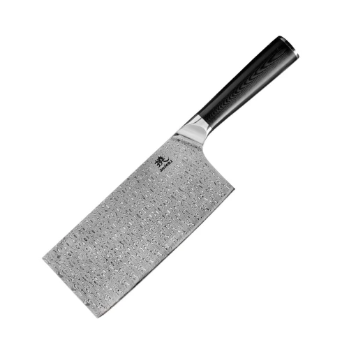 Tasak do mięsa Shiori 撓 Yasashi-sa Haku - G10, stal damasceńska