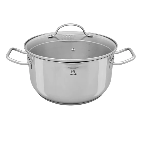 Zestaw garnków na indukcję 7 elementów Shiori 撓 Steel Series Pro 316