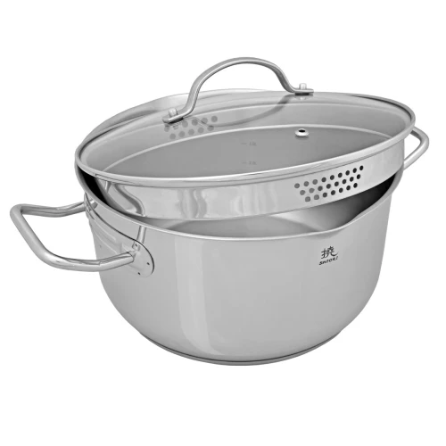 Zestaw garnków na indukcję 7 elementów Shiori 撓 Steel Series Pro 316