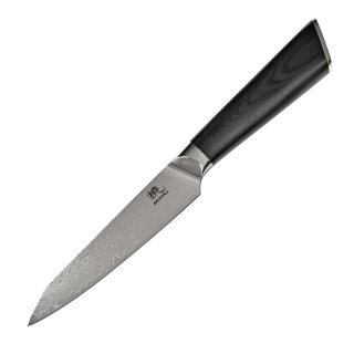 Nóż do krojenia małych i średnich produktów Shiori 撓 Hiashi Murō wielowarstwowa stal damasceńska
