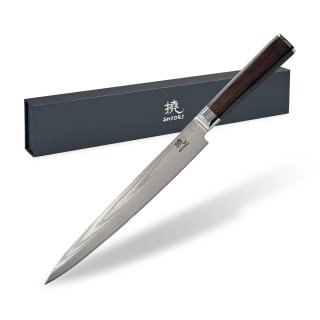 Nóż Shiori 撓 Sashimi - wielowarstwowa stal damasceńska