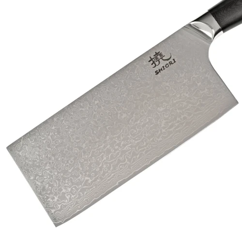 Tasak do mięsa Shiori 撓 Hiashi Haku - ze stali damasceńskiej