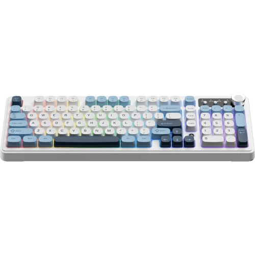 Klawiatura Ajazz AF98 PLUS RGB membranowa bezprzewodowa biała