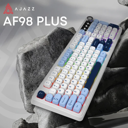 Klawiatura Ajazz AF98 PLUS RGB membranowa bezprzewodowa biała