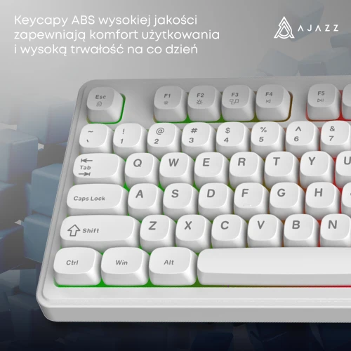 Klawiatura Ajazz AF98 Rainbow LED membranowa przewodowa biała