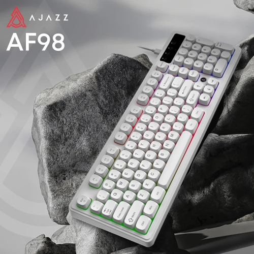 Klawiatura Ajazz AF98 Rainbow LED membranowa przewodowa biała
