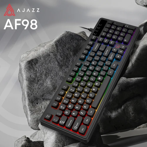Klawiatura Ajazz AF98 Rainbow LED USB Membranowa Czarna