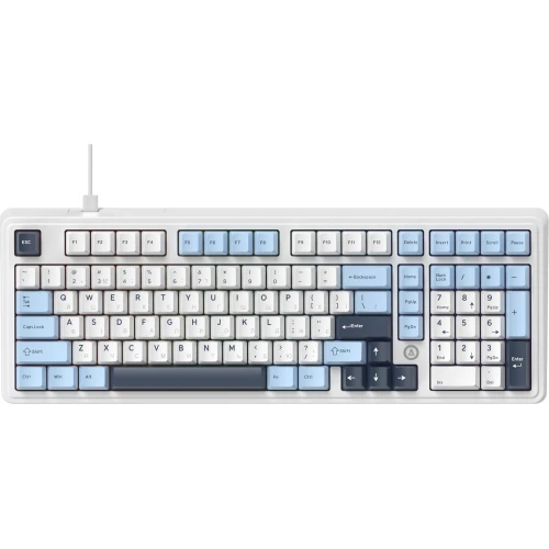Klawiatura Ajazz AK980 MAX RGB magnetyczna biała
