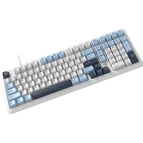 Klawiatura Ajazz AK980 MAX RGB magnetyczna biała