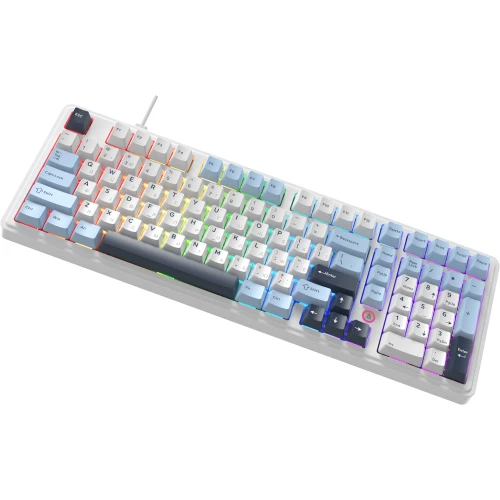 Klawiatura Ajazz AK980 MAX RGB magnetyczna biała