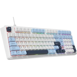 Klawiatura Ajazz AK980 MAX RGB magnetyczna biała