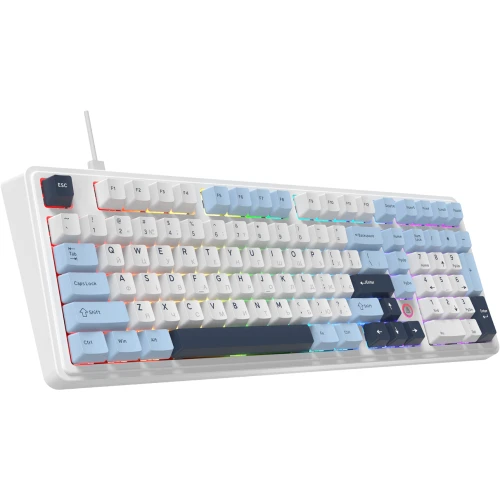 Klawiatura Ajazz AK980 MAX RGB magnetyczna biała