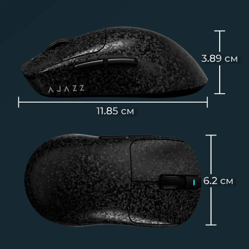 Mysz gamingowa Ajazz AJ199 Carbon Fiber Bezprzewodowa Czarna
