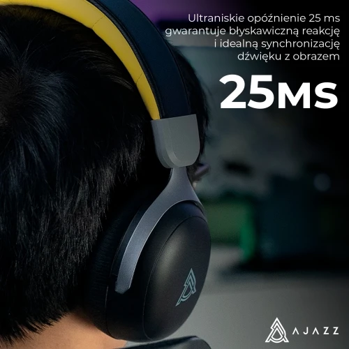 Słuchawki Ajazz AHM08 MAX bezprzewodowe czarne