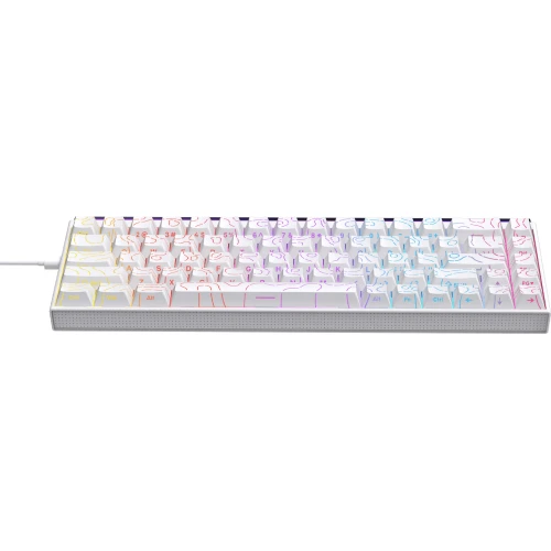 Klawiatura Ajazz NK68 mechaniczna przewodowa Rainbow LED biała