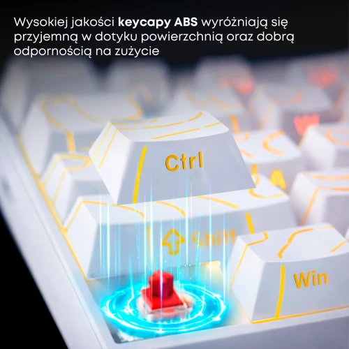 Klawiatura Ajazz NK68 mechaniczna przewodowa Rainbow LED biała