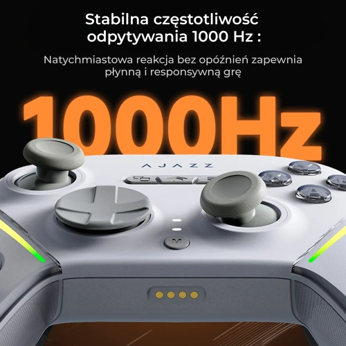 Kontroler Ajazz GP100 bezprzewodowy gamepad RGB biały