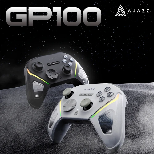 Kontroler Ajazz GP100 bezprzewodowy gamepad RGB czarny