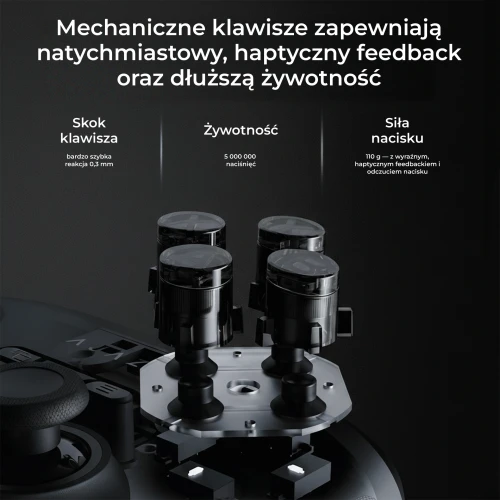 Kontroler Ajazz GP100 bezprzewodowy gamepad RGB czarny