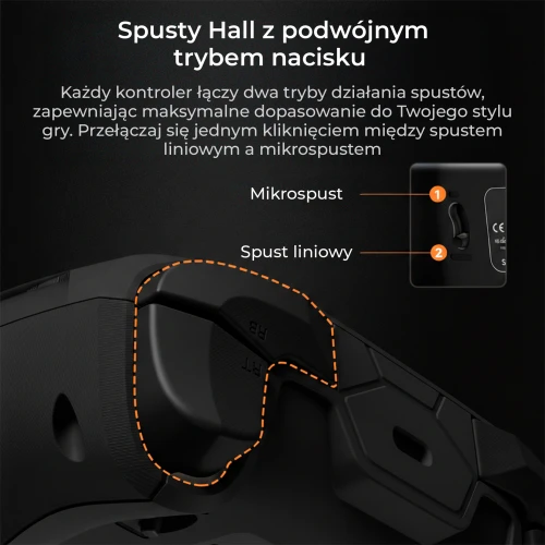 Kontroler Ajazz GP100 bezprzewodowy gamepad RGB czarny