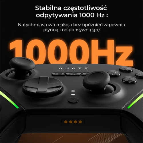 Kontroler Ajazz GP100 bezprzewodowy gamepad RGB czarny