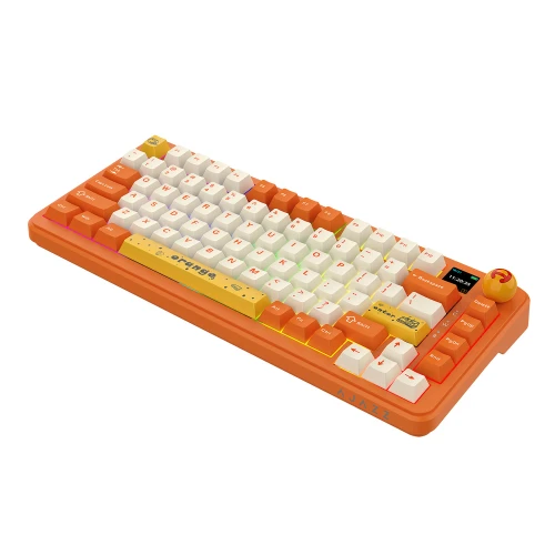 Klawiatura AK820 MAX PLUS RGB mechaniczna bezprzewodowa pomarańczowa