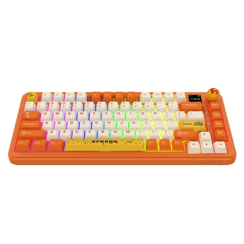 Klawiatura AK820 MAX PLUS RGB mechaniczna bezprzewodowa pomarańczowa