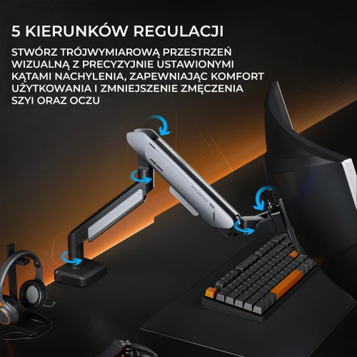 Uchwyt do monitora Anda Seat Stealth II Pro 17-42" Titanium