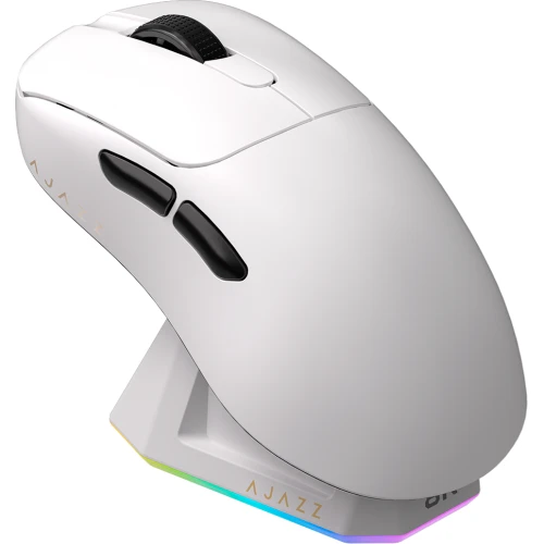 Mysz gamingowa bezprzewodowa Ajazz AJ179PRO -3 Mod-White-Pixart 3395-8K Charging Dock