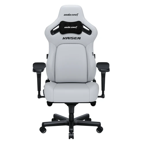 Fotel gamingowy Kaiser 4 XL Anda Seat skórzany biały obrotowy