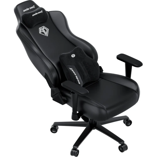Fotel gamingowy skórzany Anda Seat Novis Plus XL czarny obrotowy