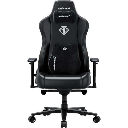 Fotel gamingowy skórzany Anda Seat Novis Plus XL czarny obrotowy