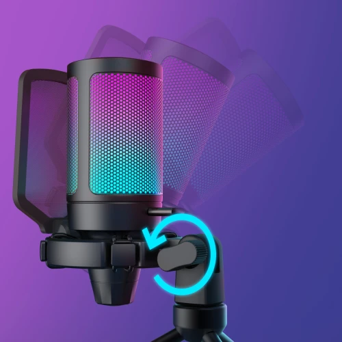 Mikrofon pojemnościowy Fifine A6V Ampligame RGB USB Black