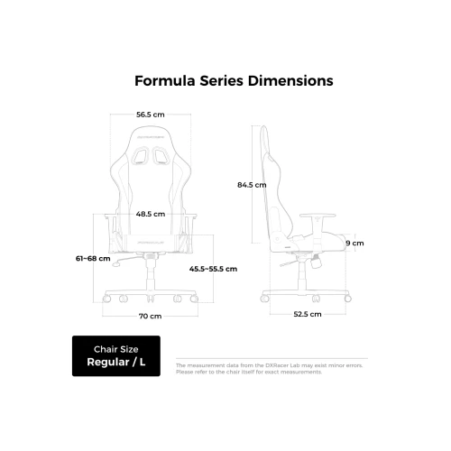 Fotel DXRacer FORMULA Grey & White Materiałowy  L