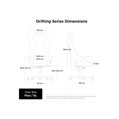 Fotel DXRacer DRIFTING XL Black & White EPU Leather