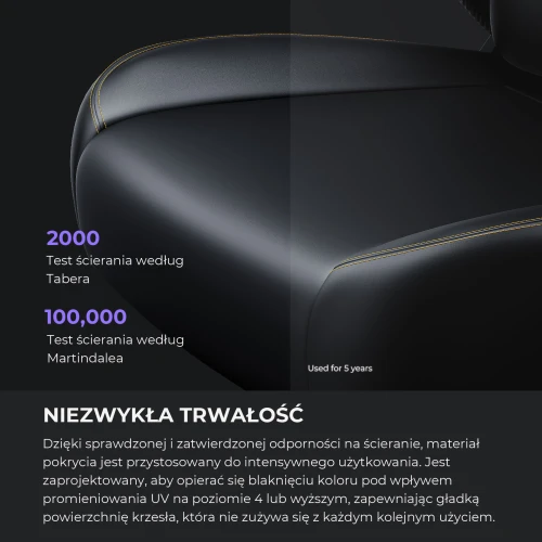 Fotel gamingowy Kaiser 4 XL Anda Seat skórzany biały obrotowy