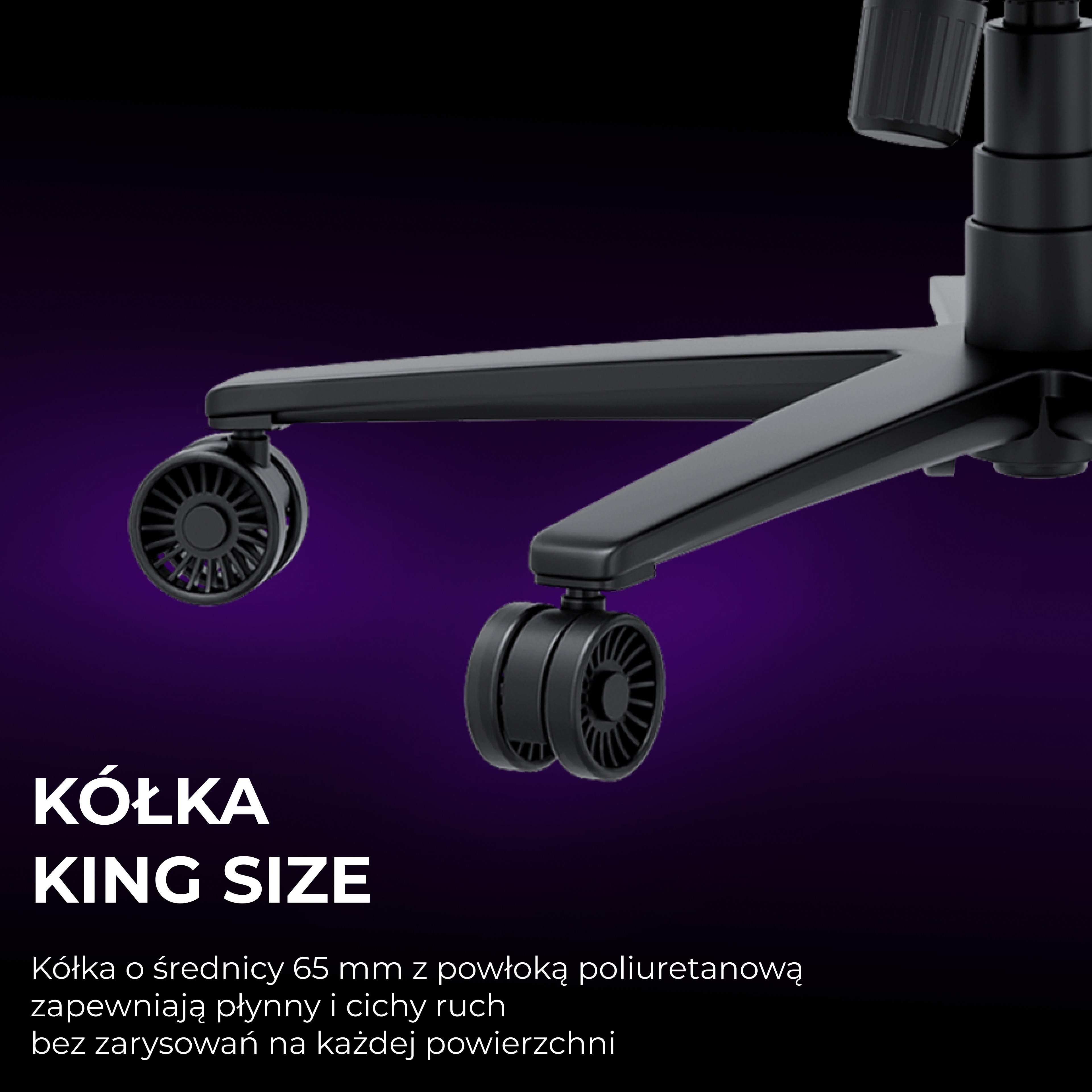 Kółka King Size z powłoką poliuretanową dla płynnego ruchu
